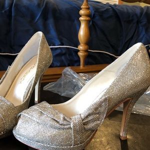Super sparkle gold and silver high heels